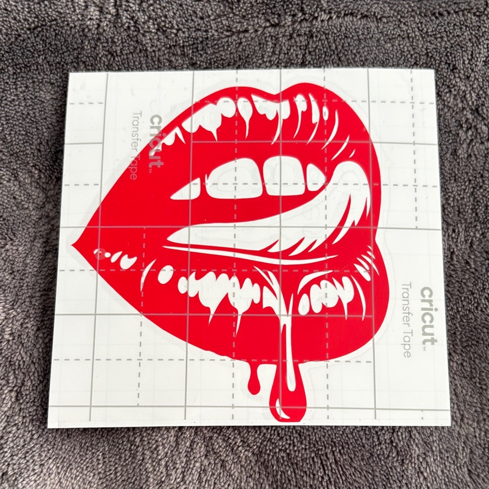 Red Lips Vinyl Decal